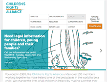 Tablet Screenshot of childrensrights.ie